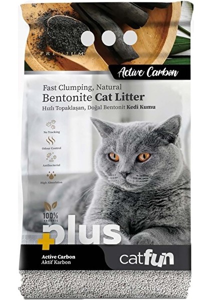 Plus Active Carbon Kedi Kumu 5 L
