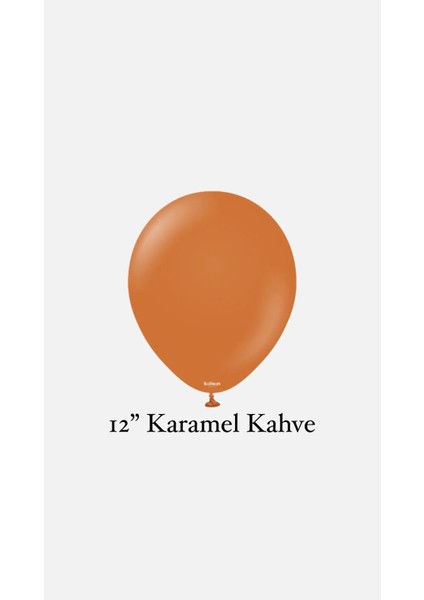 Karamel Kahve Renkli 10'lu Balon Seti, Kahverengi 10'lu Balon