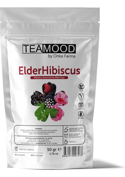 Elder Hibiscus Çayı - Hibiskus Karamürver Bitki Çayı - 50 gr