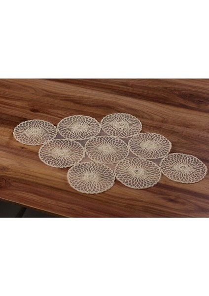 Amerikan Servis Supla ve Runner Set 6 Kişilik Nakışlı 7 Parça Çeyizlik Takımı