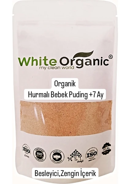 Organik Hurmalı Keçiboynuzlu Bebek Pudingi 250 gr +7 Ay Sertifikalı Şeker Ilavesiz