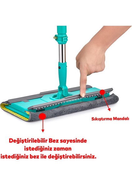 Zemin Yüzey Yer Temizleme Emici 360 Derece Dönen Saplı Değiştirilebilir Mikrofiber Uzayabilen Yengeç Mop fırsatları