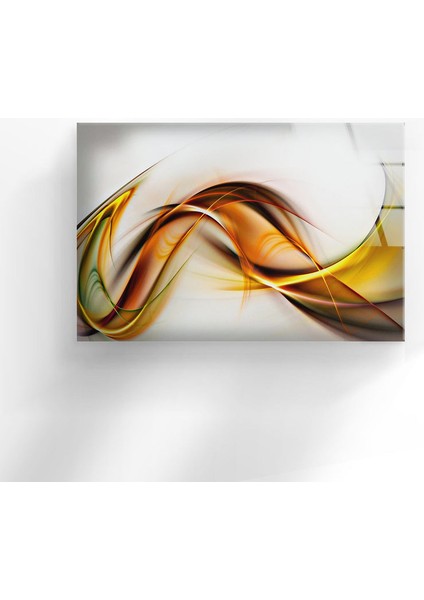 Turuncu Beyaz Soyut Cam Duvar Tablosu fırsatları
