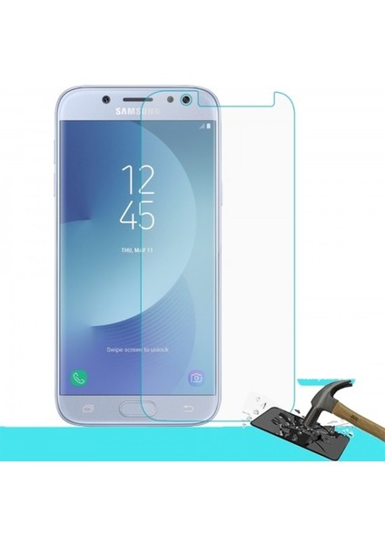 Samsung J5 2016 Tam Kaplayan Kırılmaz Cam Seramik Ekran Koruyucu Film Jelatin