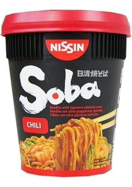 Nissin Noodlesnıssın Soba Cup Chıllı 92 gr Tekli Set