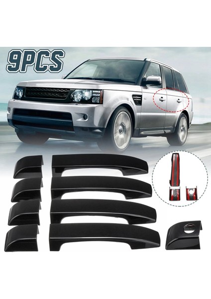 9 Adet Araba Kapı Kulp Kılıfı Trim Aralığı L322 2002 2003 2004 2005 2006 2007 2008 2009 2010 2011 2012 (Yurt Dışından)