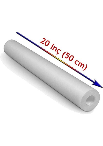 20 Inç 5 Mikron Spun Sediment Su Arıtma Filtresi