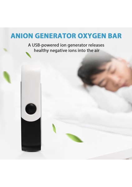 Dizüstü Siyah + Beyaz Için USB Iyonik Oksijen Bar Spreyi Hava Temizleme Cihazı Iyonlaştırıcı (Yurt Dışından) modelleri
