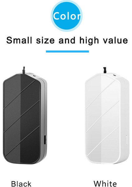 LED Işık Kolye ile Kişisel Giyilebilir Hava Temizleme Cihazı Mini Taşınabilir Oda Spreyi Ionizer Negatif Iyon Jeneratörü Beyaz (Yurt Dışından)