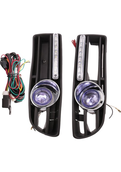 2 Adet Araba LED Sis Lambası Tampon Izgarası Anahtarı ile Vw Jetta Bora Için Mk4 2000 2001 2002 2003 2004 (Yurt Dışından) modelleri