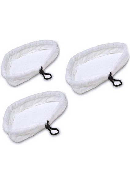 3 Adet Süper Emici Mikrofiber Bez Buharlı Temizleme Pedi Aksesuarları Yıkanabilir Beyaz Buharlı Temizleyici Paspas Zemin Paspası (Yurt Dışından)
