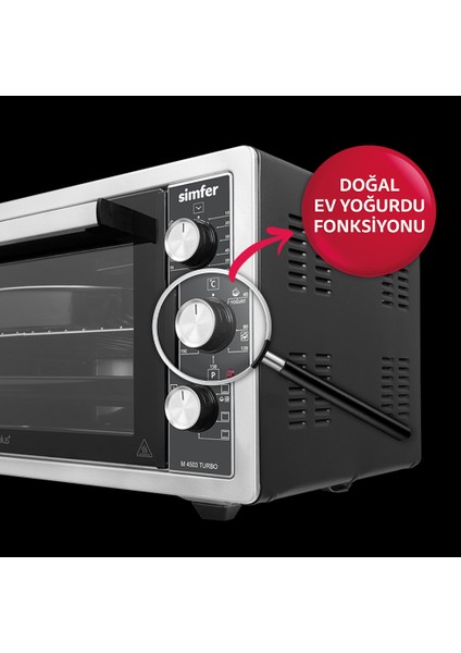 4503 Inox Turbo Midi/mini Fırın, 1400W, 45 Litre