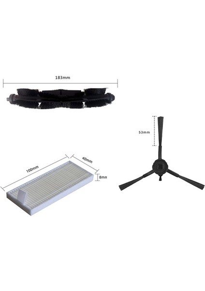 360 S8 / S8 Plus Robot Vacums Roller Ana Yan Fırça Hepa Filtre Yedek Parça Değiştirme Aksesuar (Yurt Dışından)