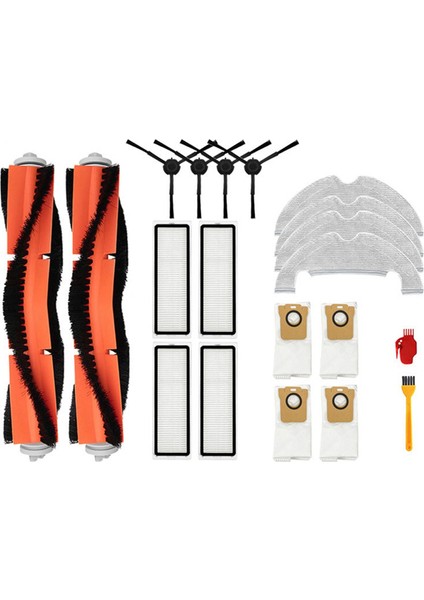 Xiaomi Mi Robot Vakum-Mop 2 Ultra STYTJ05ZHM Hepa Filtre Vakum Süpürge Parçaları Toz Torbaları Mop Bezi Ana Yan Fırça (Yurt Dışından)