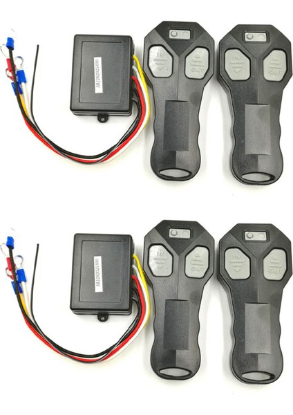 2 Takım Evrensel Araba Kablosuz Vinç Uzaktan Kumanda, Ikiz Ahizeli Iki Uyumlu Verici (Yurt Dışından)