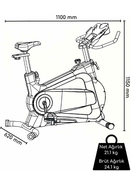 Kondisyon Bisikleti Spin Bike Rz 200