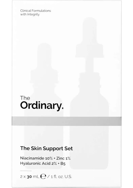 The Ordinary The Skin Support Set - Niacinamide 10% + Zinc 1% 30 ml & Hyaluronic Acid 2% +B5 30 ml