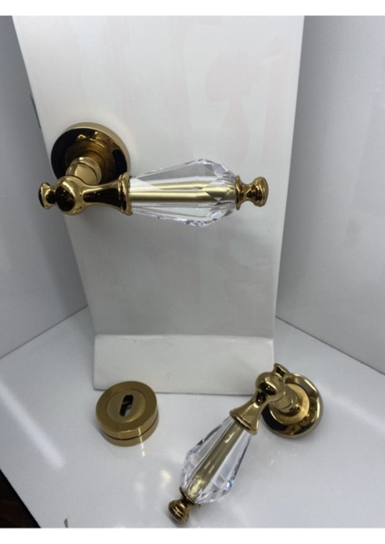 Topkapı Kristal Albrifin Rozetli Oda Kapı Kolu