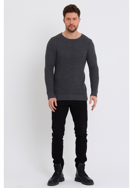Erkek Füme Kalın Petek Örgü Triko KAZAK-TARZCM7804R400S fırsatları