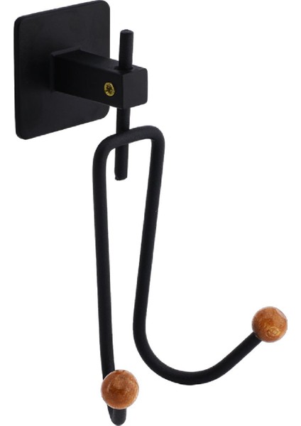 Yapışkanlı Dekoratif Siyah Metal Uzun Çatal 2'li Askılık Sağlam Banyo Lavabo Aparat Bornoz Havlu Asma Askı modelleri