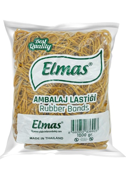 180 X 3 mm Elmas Ambalaj Lastiği 5 Paket X 1000 Gram
