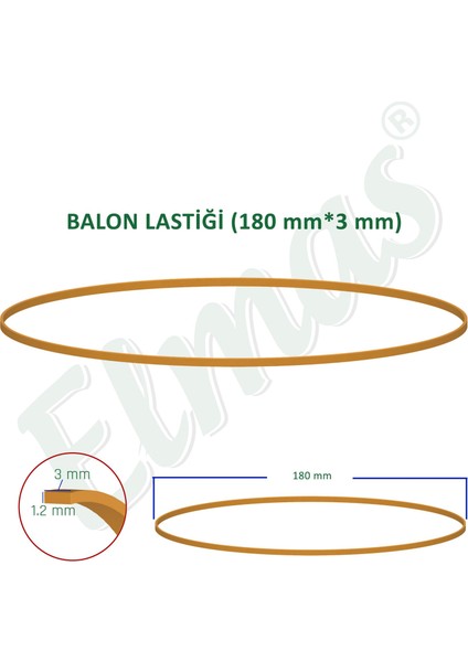 180 X 3 mm Elmas Ambalaj Lastiği 5 Paket X 1000 Gram