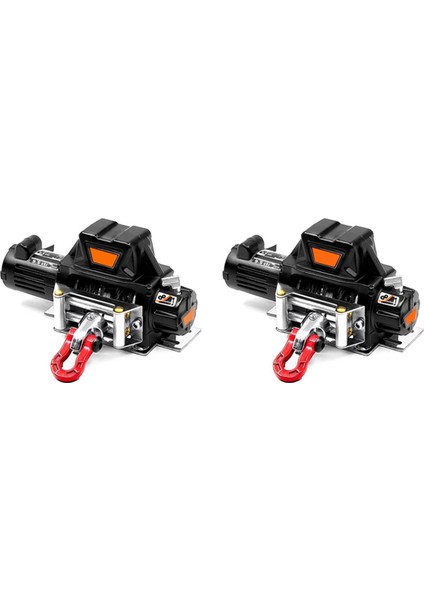 1:10 Rc Paletli Araba Eksenel SCX10 D90 90046 Trx4 Redcat Için 2x Metal Vinç (Siyah) (Yurt Dışından)