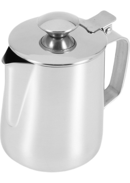 350ML Paslanmaz Çelik Süt Köpürtme Sürahisi Kapaklı Espresso Kahve Cappuccino Süt Krema Fincan Köpürtme Sürahisi (Yurt Dışından)