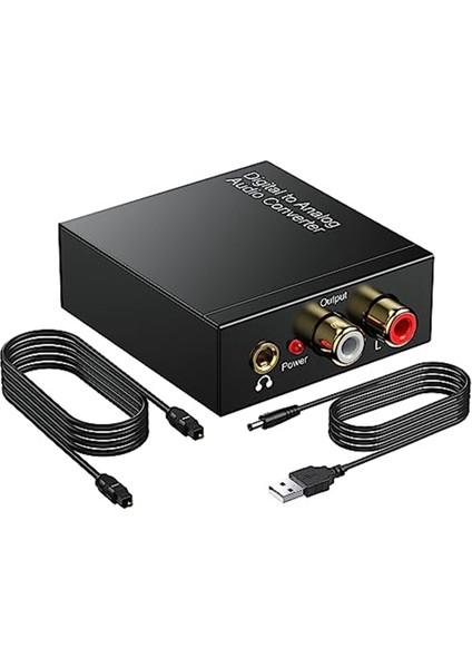 Dac 192KHZ Dijital-Analog Ses Dönüştürücü, Ps 4 Hd DVD Ev Sinema Sistemi Için Toslink Optik - 3,5mm Adaptör (Yurt Dışından)