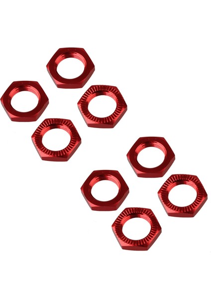 2x 17MM Yükseltme Tekerlek Altıgen Hub Somun Kapağı N10177 Rc1:8 Model Araba Için, Kırmızı (Yurt Dışından)