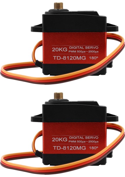 2x TD-8120MG Su Geçirmez Metal Dişli Dijital Servo 20KG Yüksek Tork 180 Açı ile Rc Uzaktan Kumanda Araba Modeli Araç Için (Yurt Dışından)