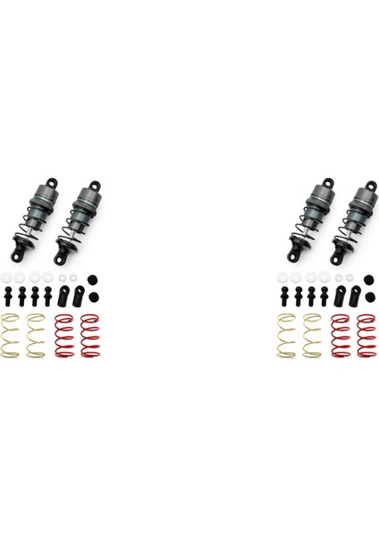 1/10 2 Çift Metal Hidrolik Amortisörler Rc Uzaktan Kumanda Araba Düz Yarış Drift Araba (63MM) Kurşun Renk (Yurt Dışından)