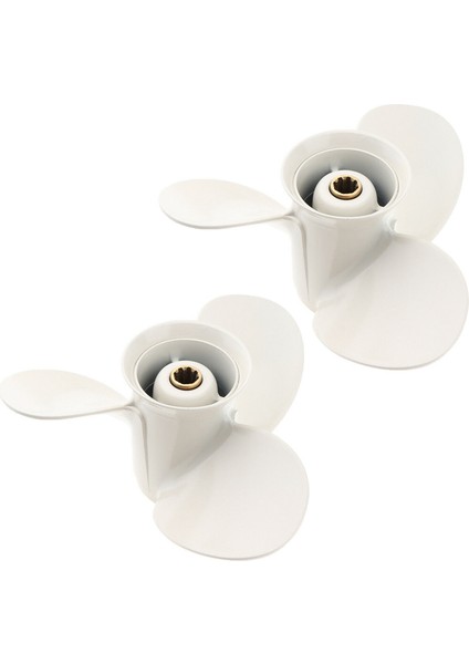 2 Adet 9 1/4X10-J1 Alüminyum Alaşımlı 3 Bıçaklı Dıştan Takma Motor Pervanesi 9.9-15 (Yurt Dışından)