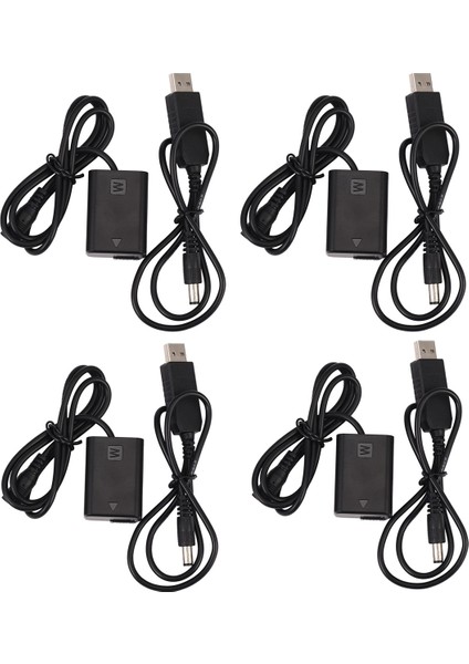 A7R, A7, A7S, A7S Ii, A5000, A5100, A6000, A6500 Için 4x NP-FW50 Kukla W/dc Güç Bankası (5V 2A) USB Adaptörü (Yurt Dışından)