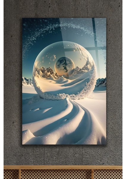 Kar Küresi Cam Tablo