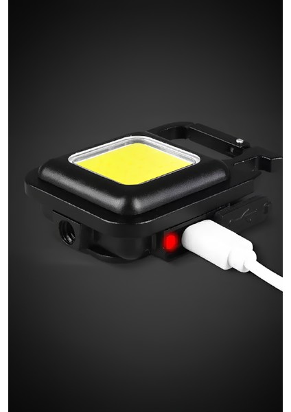 Çok Amaçlı Mini LED Anahtarlık El Feneri Flash Mıknatıslı Su Geçirmez Şişe Açacaklı Kamp Feneri