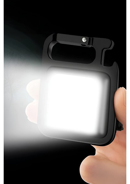Çok Amaçlı Mini LED Anahtarlık El Feneri Flash Mıknatıslı Su Geçirmez Şişe Açacaklı Kamp Feneri