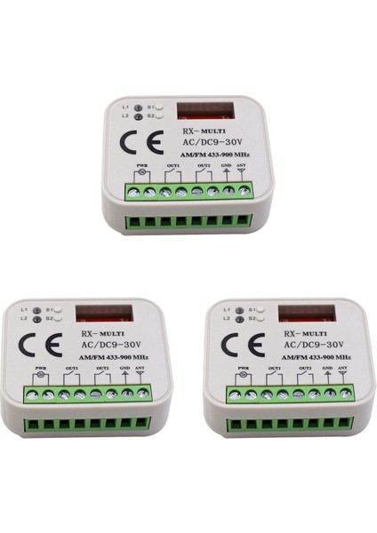 3x Garaj Kapısı Uzaktan Alıcı 2 Kanal Kontrol Anahtarı 433 868 Mhz Verici Rx Çoklu Frekans 433-900MHZ (Yurt Dışından)