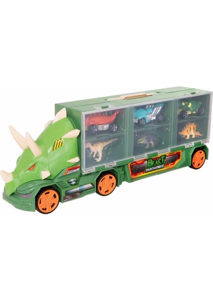 Dino Transporter 3 Araçlı 3 Dinozorlu Oyun Seti