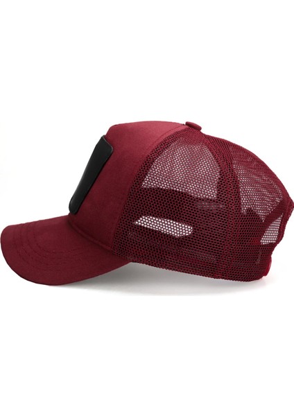 V1 Trucker Rock - 1 Kod Logolu Unisex Bordo Şapka (Cap)