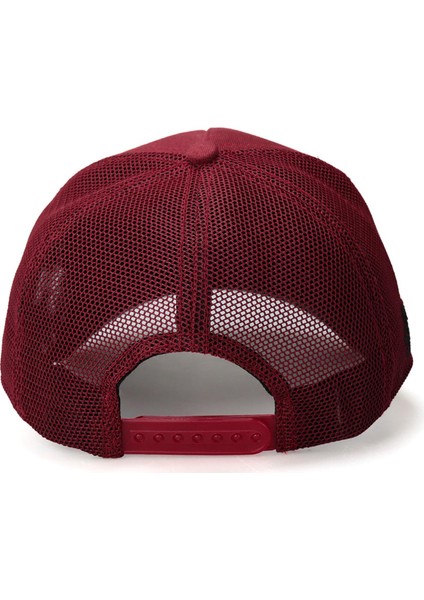 V1 Trucker Rock - 1 Kod Logolu Unisex Bordo Şapka (Cap)