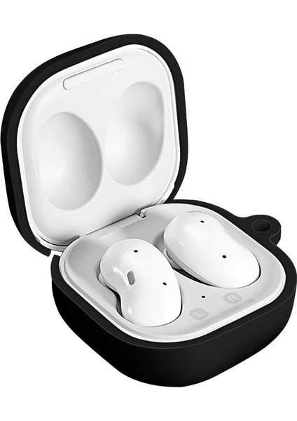 Samsung Galaxy Buds 2  Buds Pro - Buds Live - Buds 2 Pro Uyumlu Mat Silikon Kılıf Siyah