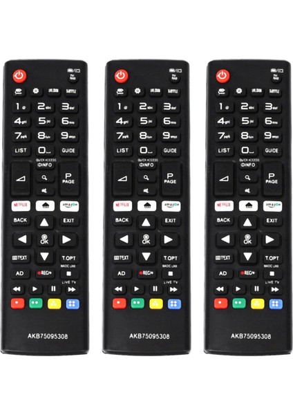 3x AKB75095308 Akıllı Tv Uzaktan Kumanda Ingilizce Lg Değiştirme Hd Akıllı Tv Yeni (Yurt Dışından)