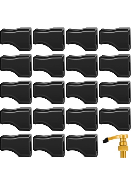 20 Adet Kahve Şurubu Pompası Ucu Kapağı Dökücü Kapağı Şurup Kapakları Siyah Kapaklar Şurup Pompası Için Uygun, Dökün Dağıtıcı (Yurt Dışından)