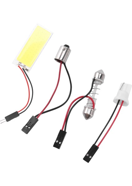 T10 501 W5W BA9S Festoon Dome Iç 36 LED Cob Adaptör Paneli Ampul DC12V Saf Beyaz (Yurt Dışından)