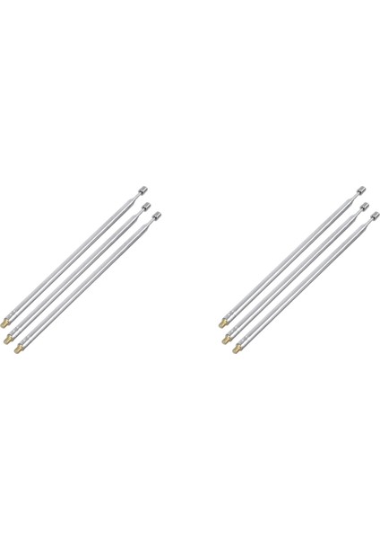 Teleskopik Antenler 6 Adet 43.5cm Uzunluk 4 Bölüm Rc Uzaktan Kumanda Gümüş (Yurt Dışından)