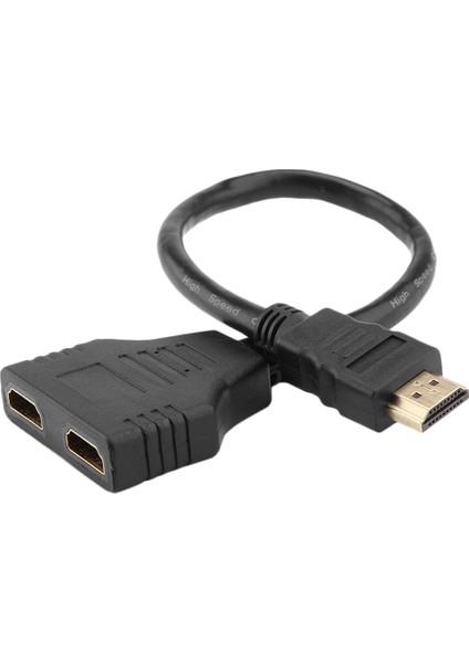 Splitter Bir Iki Erkekten Çift Dişi Adaptör Kablosuna Bir Iki Dönüştürücü 480P 720P, 1080I, 1080P'YI (Yurt Dışından)