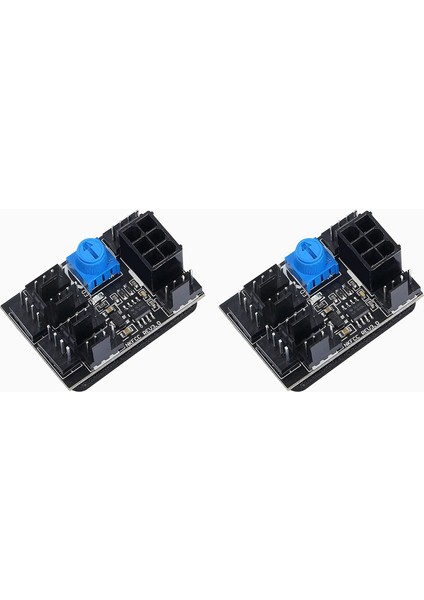 2x 3-Pin 4-Pin Fan Adaptörü Pwm Pc Kasa Soğutma Fanı Hub 8 Yollu Splitter 12 V Hız Kontrol Cihazı 6-Pin Güç Bağlantı Noktası ile (Yurt Dışından)