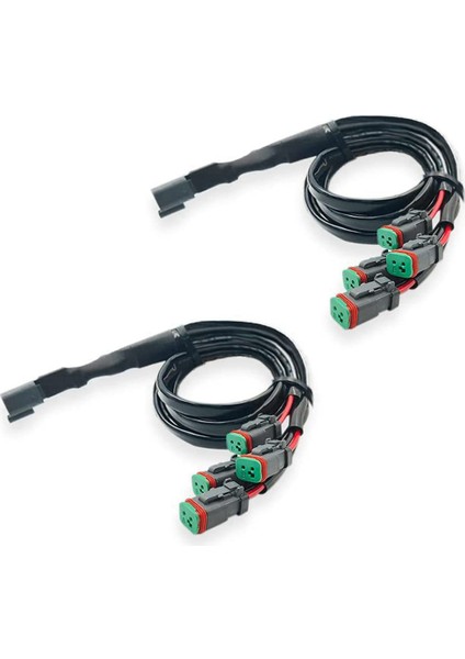 2 Kurşun 3 In1 Deutsch Çift Çıkışlı Dt Dtm Dişi Konnektör Soket Adaptörleri LED Sis Farı LED Pod Işıkları LED Işık Çubuğu (Yurt Dışından)