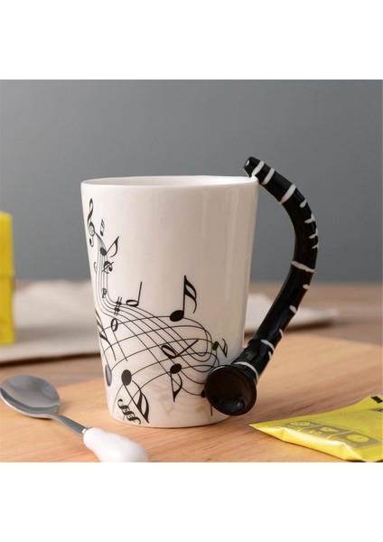 240 Ml, Müzik Seramik Kupa Sevimli Kahve Çay Süt Çıta Kupalar ve Kulplu Bardaklar Yenilik Hediyeler, Klarnet (Yurt Dışından)